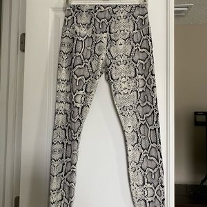 Anthropologie snakeskin leggings